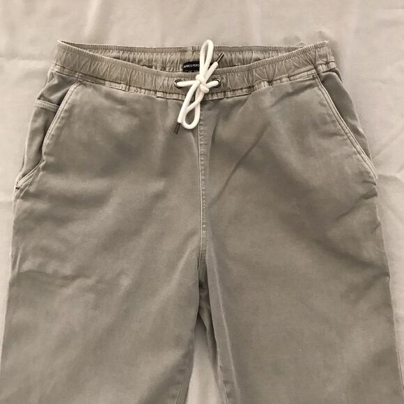 James Perse Neutral Green Stretch Cotton Twill Pull On Casual Pants 1 S - Picture 3 of 8